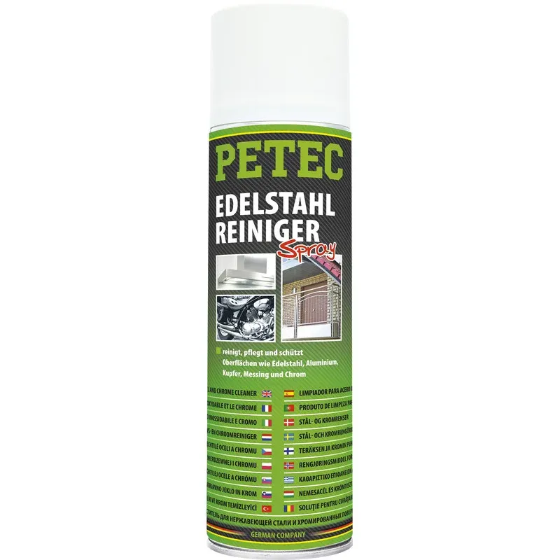 PETEC reinigingsspray voor roestvrij staal, 500ML (70260)