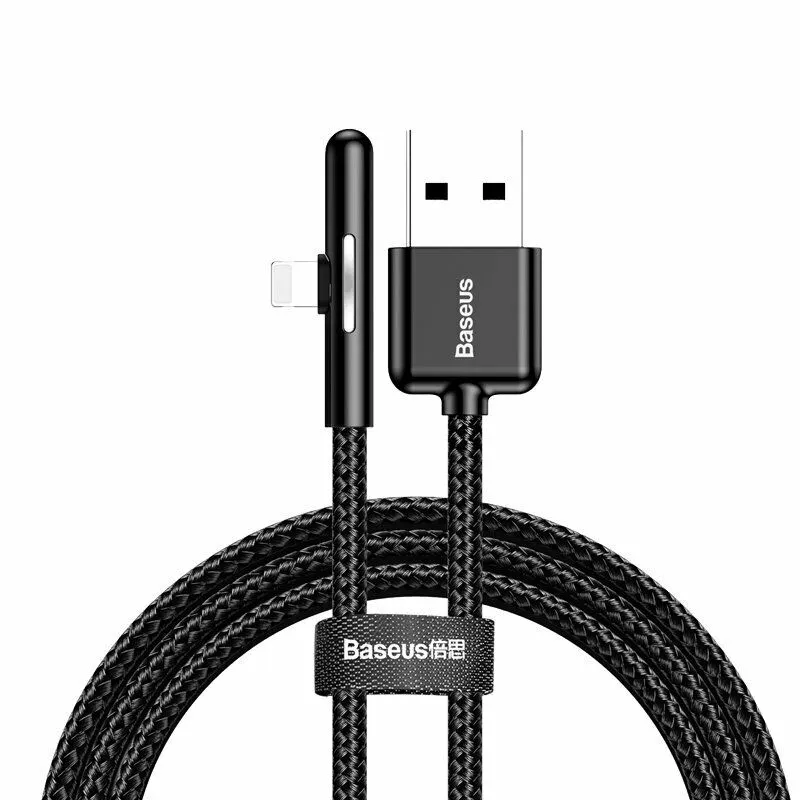 Baseus 90 graden USB-kabel voor Apple snellaad/oplaadkabel voor iPhone XS X 8 11 Plus