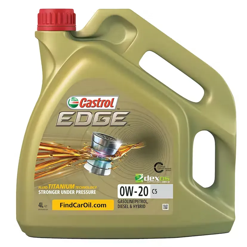 Castrol 0W20 Edge C5 Motoröl 15CC9B Synthetiköl (4L) API SN ACEA C5229.71 Dexos1 Gen2