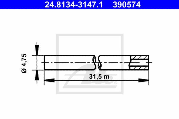 Bremsleitung 4,75 mm 31,5 Meter Metall
